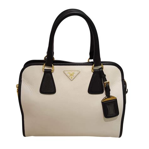 black and white prada bag|prada black tote handbags.